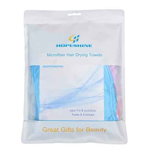 HOPESHINE Hair Towel Twist Women's Soft Shower Towels for Hair Turban Wrap Drying Head Towels Great Gift for Women (Blue+Purple+Rose Red 3-Pack)