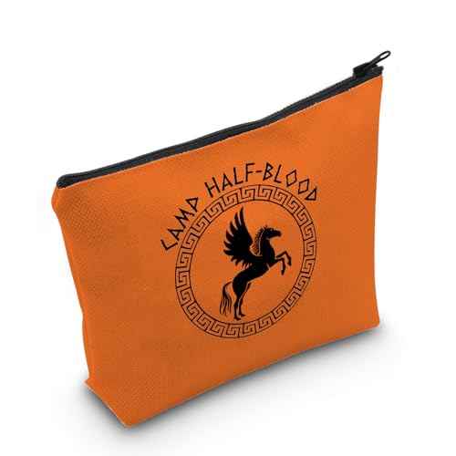 WCGXKO Percy Movie Camp Half-Blood Greek Mythology Long Island Makeup Bag Bookish Gift