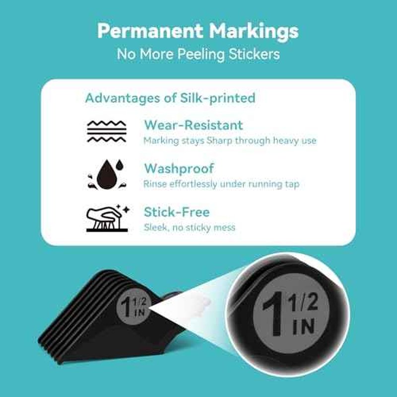 Clipper Guards Set 16 14 12 10 Compatible with Most Wahl Clippers, Clipper Guides Replacement - 1.25" to 2", 4 Piece Set, Black Color
