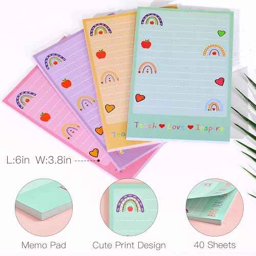 Teacher Appreciation Gifts Bulk, 16Pcs Gifts for Women with Teacher Survival Kit Makeup Bags, Bookmarks, Notepad and Pens, Christmas Gifts for Appreciation