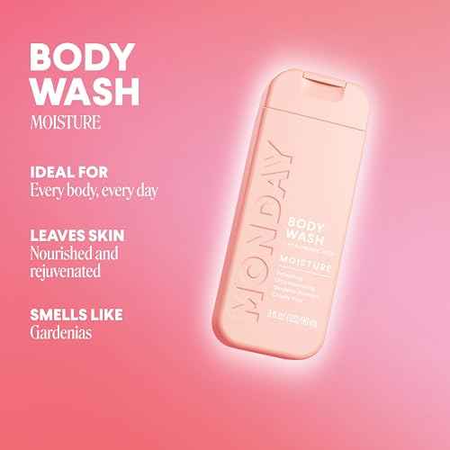 MONDAY Body Wash Moisture Travel Pack -90ML (4 Pack) - Nourishing Ingredients, Shea Butter, Coconut Oil and Grapefruit Extract, Hyrdrate and Replenish Skin