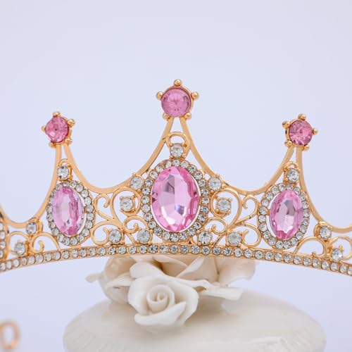 FORSEVEN Crystal Tiaras Birthday Crown for Women Wedding Rhinestones Princess Party Headbands Hair Accessories for Women and Girls Halloween Decorations Headband