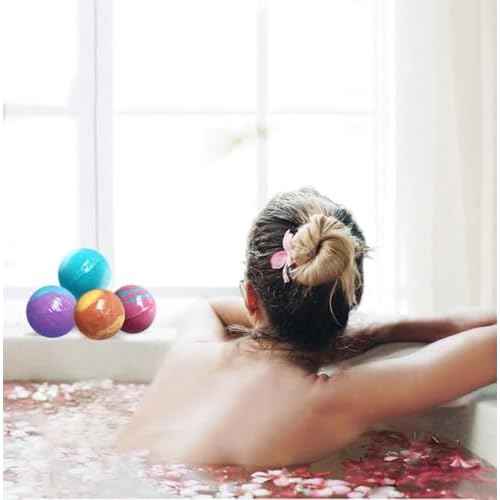 Bath Bombs Salt Balls,12 PCS Gift Set,Vanilla Lavender l Rose Extract Essential Oils,Moisturizing Dry Skin,Fizzy Spa,Relaxing,Bubble Bath Bomb for Gifts Idea for Men Women