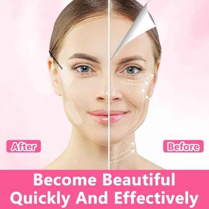 NBF Face Lift Tape Invisible, Face Tape Lifting Invisible, 140 PCS Neck & Face Lift Tapes and Bands with 9 Strings V-Shaped Instant Face Tapes for Lifting Sagging Skin Double Chin Eyes Wrinkles