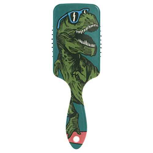 Dinosaur Detangler, Wet Dry Hair Brush for Kids, Men & Women - Plastic Handle