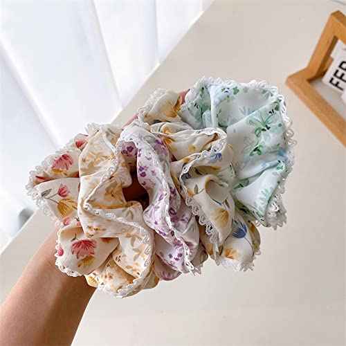 Lace Floral Hair Accessories - Cute Scrunchies, Hair Ties, Headbands, and Ponytail Holders for Women and Girls (Lace Floral - A)
