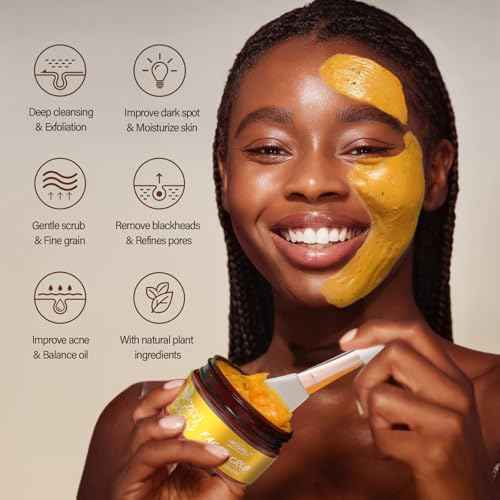 Face Scrub Gift Set Exfoliating Face Wash Microdermabrasion Facial Scrub Exfoliator Turmeric Vitamin C, Brown Sugar Honey, Green Tea Salicylic Acid, Himalayan Salt Rose Christmas Birthday Gifts 4x100g