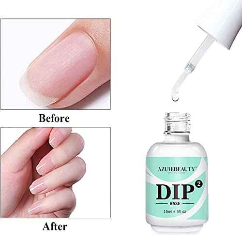 AZUREBEAUTY Dip Powder Base Coat 15 ml for Nail Dipping Powder Set French Nails Art Manicure Beginner DIY Salon