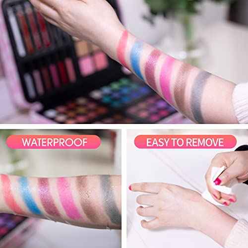 Hot Sugar Makeup Kit for Teenager Girls 10-12, All in One Beginner Makeup Kit for Women Full Kit, Teen makeup kit Cosmetic Gift Set on Birthday Christmas(Purple Daisy)