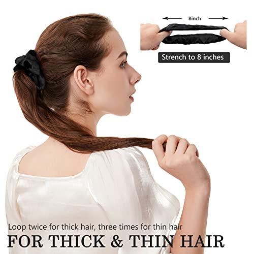 Satin Scrunchies for Women & Girls - 60 Pack Silk Scrunchies for Curly Hair