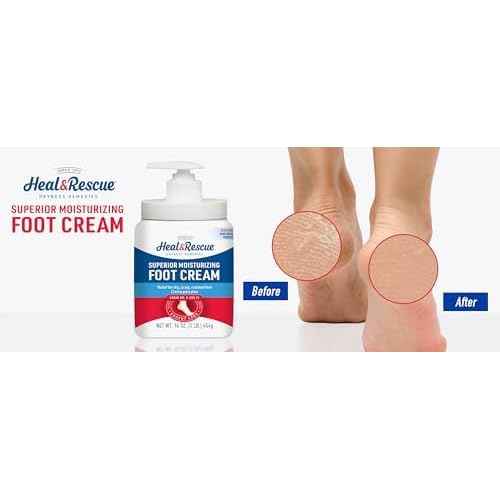 Heal&Rescue Heel Rescue Foot Cream 16 Ounce Bottle, 2 Pack, for Cracked, Calloused or Chapped Skin