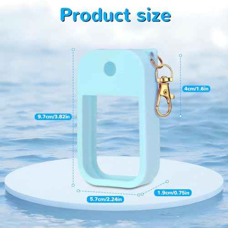 Hand Sanitizer Spray Case Compatible with Touchland Power Mist 1 oz ? Silicone Case with Keychain for Touch Land Mist 1 fl oz£¨30 ml£©, Hand Sanitizer Accessory for 1 fl oz (Blue, 1 Pack)