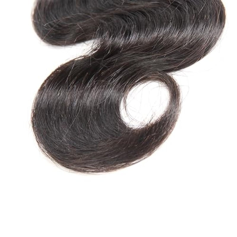 Body Wave Human Hair Bundles - Brazilian 2 Bundles for Black Women, 20 22 Inch, 10A Grade 100% Unprocessed Extensions, Natural Black
