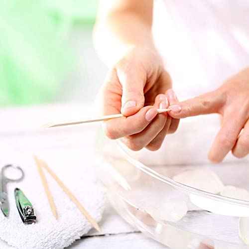 Nail Art Orange Wood Sticks,AMOSTBY 50PCS Multi Functional Cuticle Pusher Remover Manicure Pedicure Tool,4.5 inch