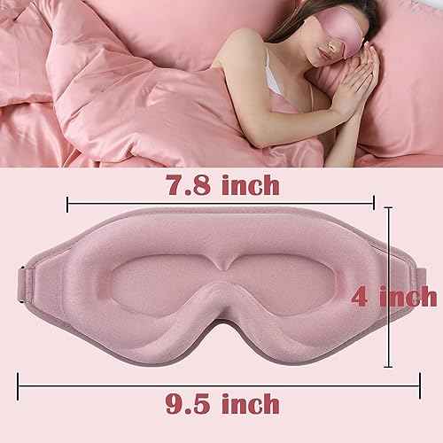 Sleep Mask for Women Eyelash Extension, Eye Mask for Lash Extensions No Pressure 3D Contoured Lash Extension Sleep Mask, Block Out Light Sleep Protector Eye Shade Cover for Travel Yoga Nap
