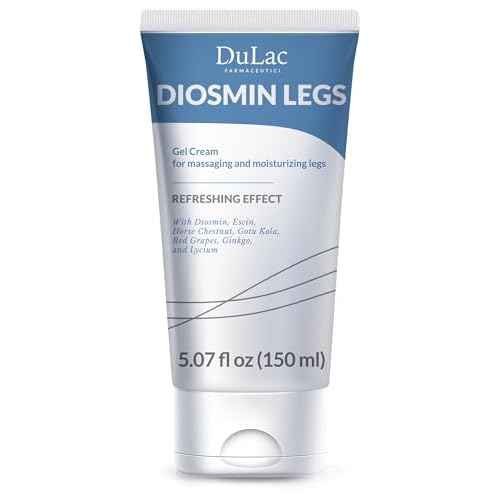 Dul?c - Diosmin Legs 5.07 Fl Oz - Varicose Veins Treatment for Legs, Gel Cream for Circulation and Spider Veins, Cooling Effect Diosmin and Horse Chestnut Cream for Leg Swelling Relief