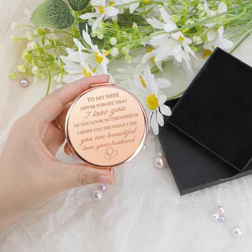 Christmas Wife Gift Ideas, Stocking Stuffers for Wife, Gifts for Wife, Valentines Day Gifts for Wife, Compact Mirror, Wife Birthday Gift Ideas, Anniversary for Wife Gifts, for Wife