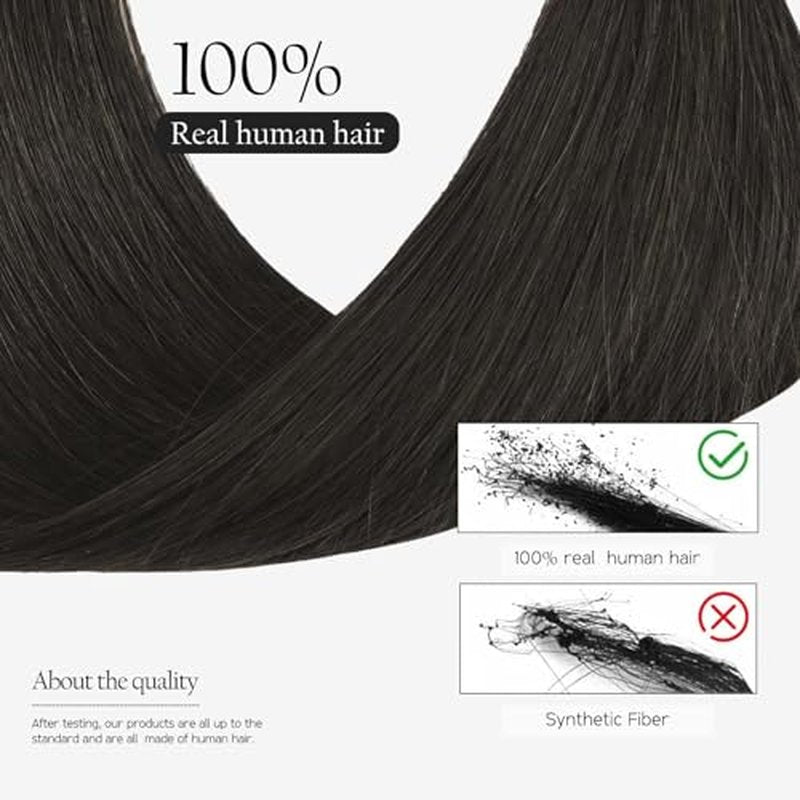 HUAYI Dark Brown Clip in Hair Extensions Real Human Hair 120G Remy Human Hair Clip in Extensions Soft Silky Straight for Women 7pcs 16clips 14 Inch Brown Hair Extensions