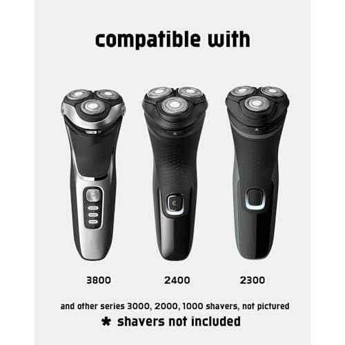 6 Pack SH30 Replacement Heads Compatible with Philips Norelco Shaver 2400 Replacement Blades Compatible with Norelco Replacement Heads for Electric Razor for Men 3900 3800 3600 2300, Gifts for Men