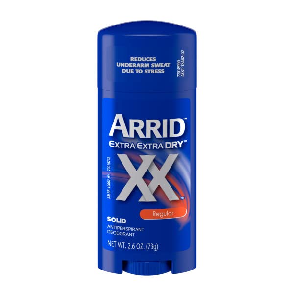 Arrid XX Extra Extra Dry Antiperspirant Deodorant - Stress Sweat Defense, Regular Scent | 2.6 Ounce (Pack of 6)