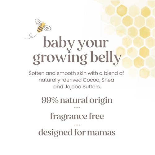 Burt's Bees Christmas Gifts, Mama Belly Butter, Stretch Mark Cream for Pregnancy Massages Body & Reduces Scar Appearance, Prenatal & Postnatal Skin Care, Shea Butter & Vitamin E Rich Formula, 6.5 Oz
