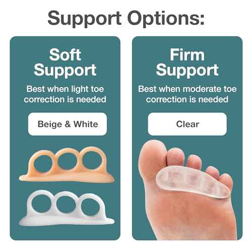 ZenToes Hammer Toe Corrector for Women & Men | Triple Loop Gel Toe Spacers & Separators | Realign Bent, Crooked, Curled, Claw, Hammertoes | Soft Support for Straightening | 4 Pack, Beige