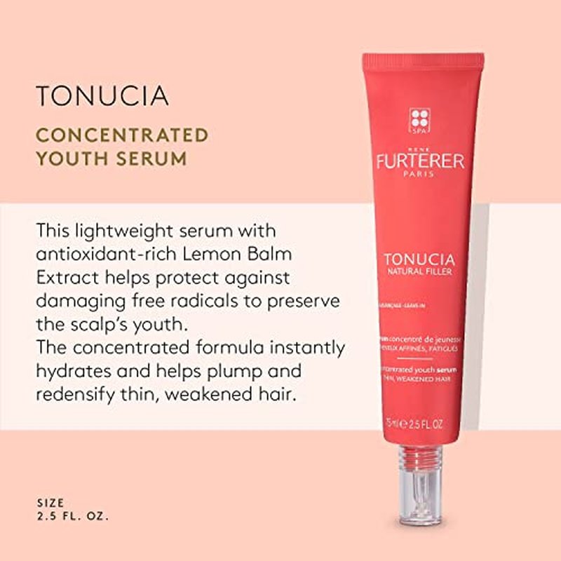 Ren? Furterer TONUCIA Concentrated Youth Serum - For Thin, Weakened Hair Due to Aging - Collagen-Boosting Pro-Youth Ritual - 2.5 fl. oz.