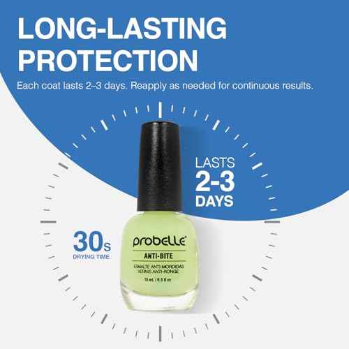 Probelle Anti-Bite, Nail Biting Treatment for Kids & Adults to Quit habit, No Bite Nail Polish Deterrent, Thumb Guard & Prevents Finger Sucking, Bitter Taste Nail Care, For Ages 3+, 0.5 fl oz (15 ml)
