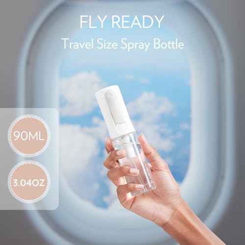 FLAIROSOL MyStyle, Spray Bottle for Hair - Small Travel Spray Bottle, Ultra Fine Continuous Water Mist for Face, Hairstyling, Salon, Cleaning, Beauty, Toners, Hydration & Makeup, 3.04oz / 90ml, White