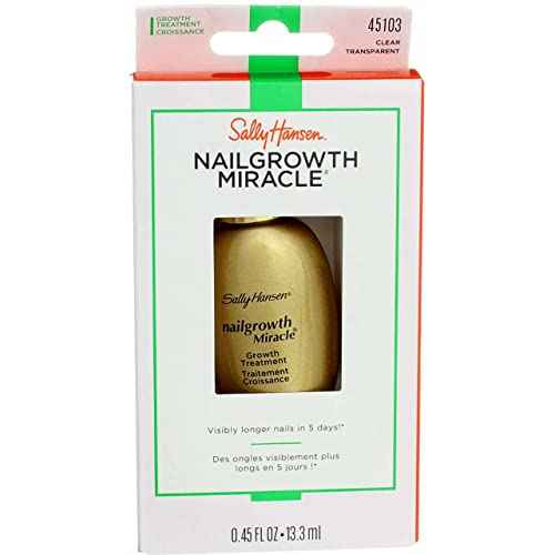 Sally Hansen Nail Growth Miracle Growth Treatment Clear 0.45 Ounce (13.3ml) (2 Pack)
