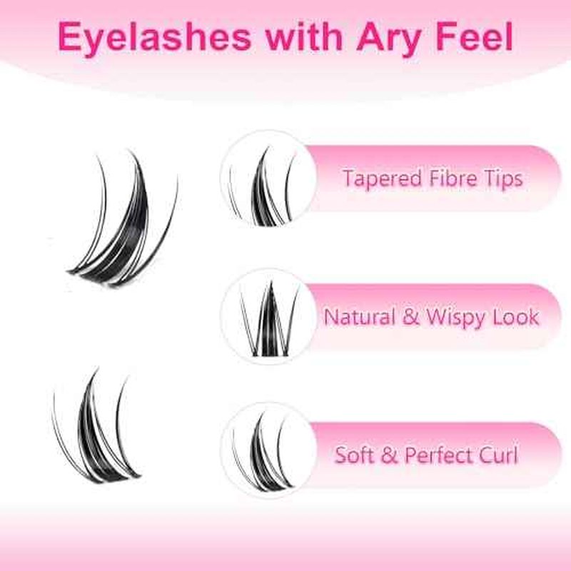 Fairy Lash Clusters Manga Eyelashes C Curl Invisible Band Eyelash Clusters Easy to Apply Wispy Anime Spiky Lashes Natural Volume Lash Extensions Reusable Individual Lashes for Soft Dramatic Look