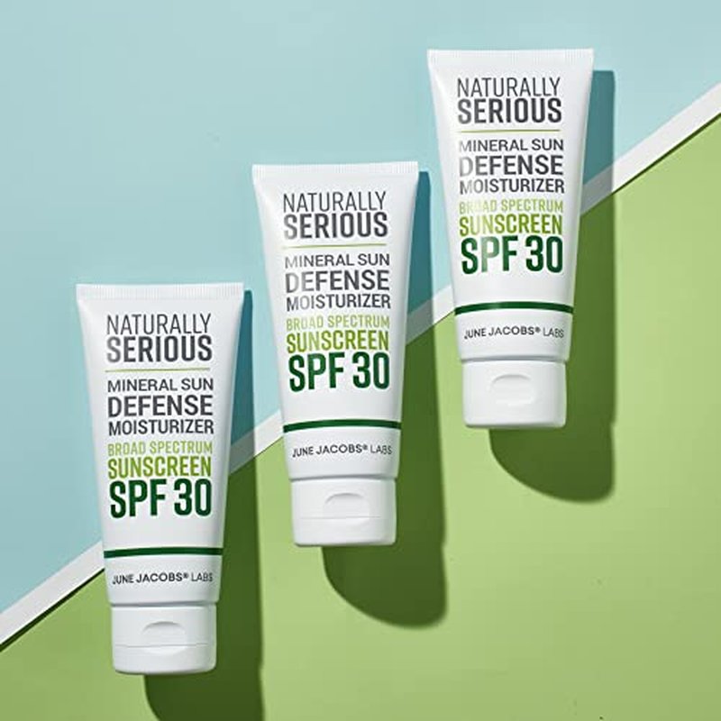 Naturally Serious | Mineral Sun Defense Moisturizer Broad Spectrum Sunscreen SPF 30, Mineral Sunscreen SPF 30, Sunscreen Moisturizer For Face, Vegan Skincare, Cruelty-Free Skincare