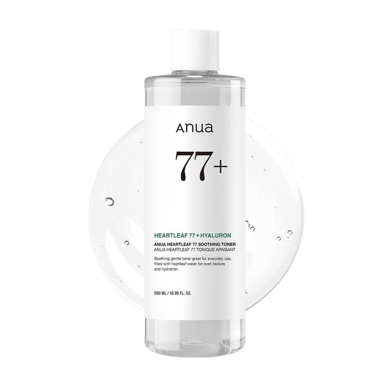 Anua Heartleaf 77 Soothing Toner, Moisturizing & Calming Facial Toner for Glass Skin, Hyaluronic Acid, Lightweight Hydration for Sensitive Skin, Redness Relief,Skin Cooling,Korean Skin Care,16.9 fl.oz