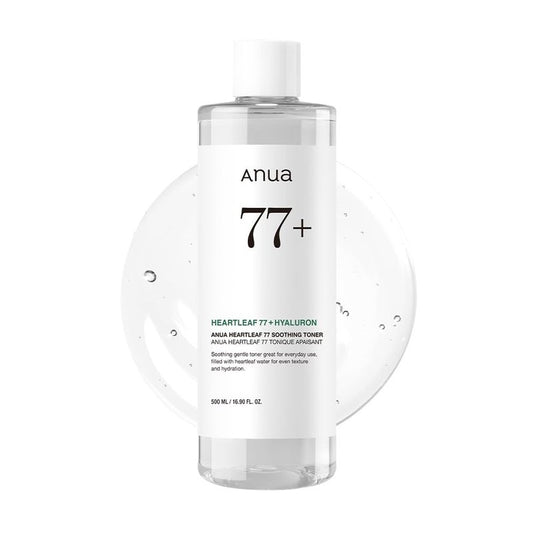 Anua Heartleaf 77 Soothing Toner, Moisturizing & Calming Facial Toner for Glass Skin, Hyaluronic Acid, Lightweight Hydration for Sensitive Skin, Redness Relief,Skin Cooling,Korean Skin Care,16.9 fl.oz