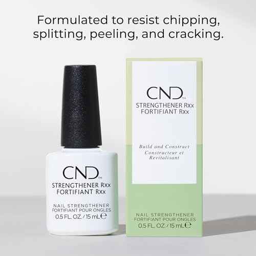 CND¢â Strengthener RXx, Nail Strengthener for Tougher, Stronger Nails & Protection for Thin Nails, 0.5 Fl Oz, 0.5 fl oz