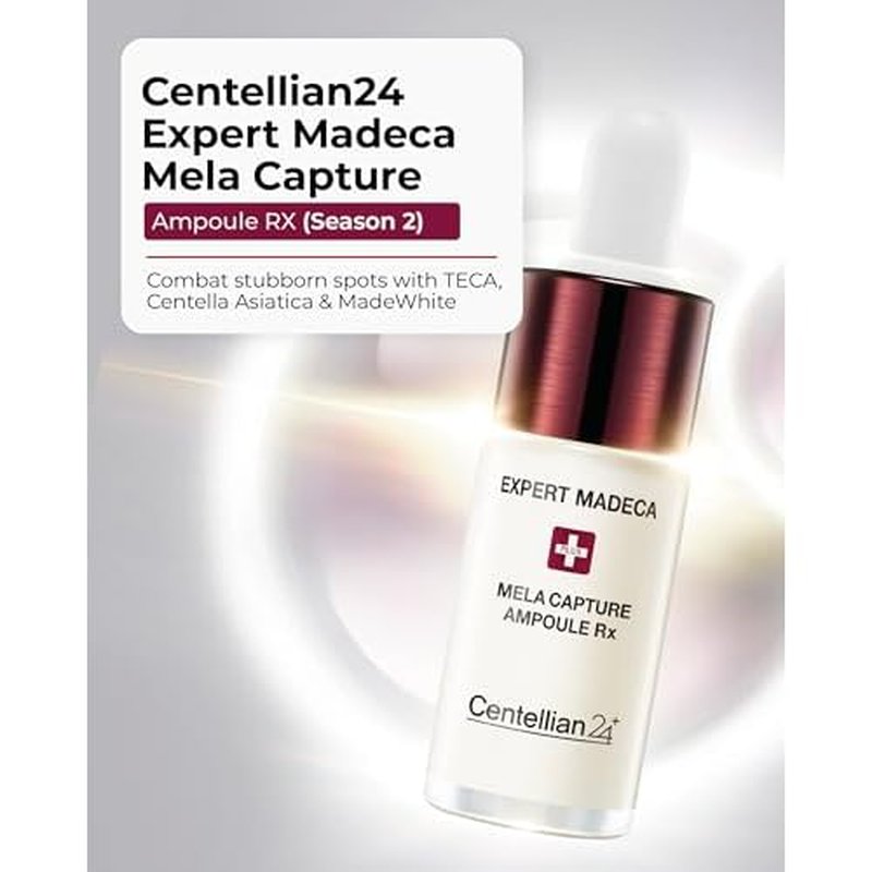 Centellian 24 Expert Ampoule (Season 2, 0.2fl oz x 4 pcs) - Korean Serum for Face. Soothing, Even Tone, Dry Sensitive Skin. TECA, Centella Asiatica, Gotu Kola