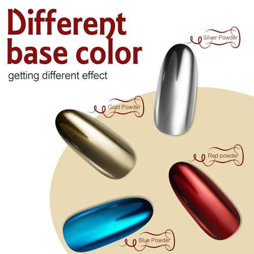 Artdone 16Jars Chrome Nail Powder Magic White Pearl Kit Mirror Effect Silver Metallic Holographic Dip Nail Powder for Resin Craft & Nail Art Fimo, Decoration Iridescent Aurora Mermaid Pigment