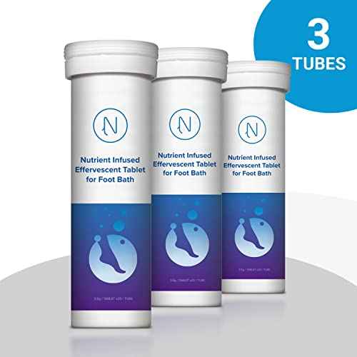 Diabetic Foot Soak Effervescent Tablets Foot Care by Nerve Spa, Anti-Swelling, Rehydrate The Foot, Foot Care Nutrients ? 20 Tablets (3 Tubes)