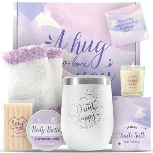 Gifts for Women, Bath and Body Gift Set for Women, Sister & Best Friends, Birthday Gifts for Women, 8 PCS Lavender Spa Gifts for Women, Christmas Gifts for Women
