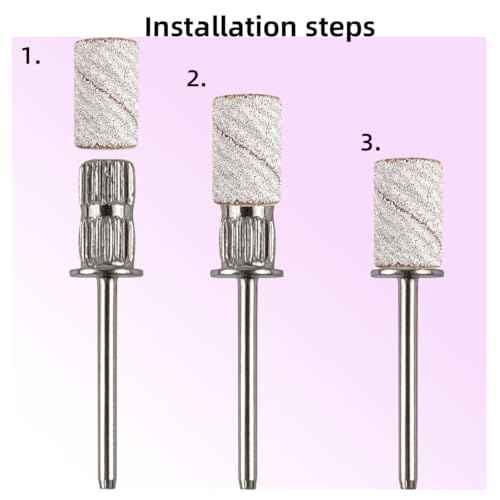 100 Pcs (240 Grit White)Sanding Bands Nail Drill Bit with 0.31in diameter,Nail Drill Bits Extreme Fine Grit Sanding Band,Sanding Belt Upgrade Mandrel Bits,Professional Nail Drill Bit for Acrylic Nails