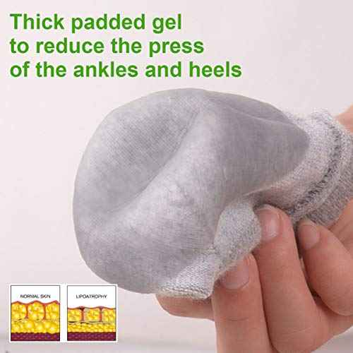 Vented Moisturizing Gel Heel Socks, 3 Pairs Toeless Spa Sock for Foot Care Treatment, Cracked Heels, Dry Feet, Foot Calluses (Gray, Green, Pink)