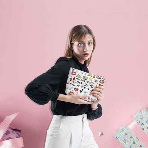 FOTAP Portugal Trip Makeup Bag Portugal Travel Gift Portugal Souvenir Gift Portugal Travel Bag Housewarming Gift (PORTUGAL)