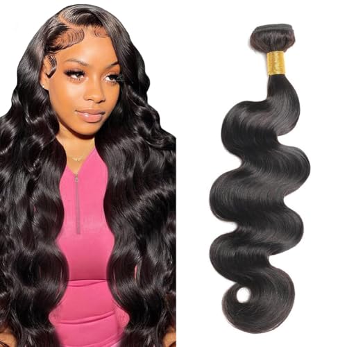 14A Human Hair Bundles 24 Inch Body Wave Bundles 100% Unprocessed Brazilian Virgin Hair 1 Bundle Body Wave Human Hair Extensions Quick Weave