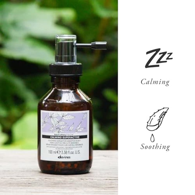 Davines Naturaltech CALMING Superactive Soothing Serum, Irritation Relief For Sensitive Scalps, 3.38 Fl. Oz.