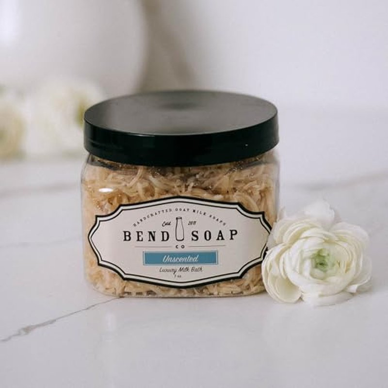 Bend Soap Company Milk Bath, 100% Natural Ingredients, Gentle Cleanser, Hydrates Moisturize and Softens The Skin, Handcrafted Goat Milk Soap, Essential Oil, 2 lbs - Unscented