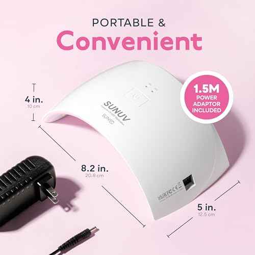 SUNUV UV LED Nail Lamp, Nail Dryer for Gel Polish UV Light for Nails with Sensor 2 Timers SUN9C Pink Gift for Women Girls