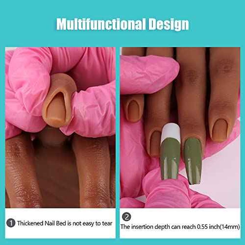Silicone Practice Hand for Acrylic Nails,Fake Hands to Practice Fake Nails Mannequin Hand for Nails Practice and Nail Art