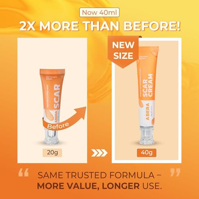 ABERA Scar Cream (Upgrade) - Skin Regeneration & Repair Cream - Heals Wounds, Promotes New Skin Formation, Soothes Scratches, Eczema, and Damaged Areas (1.41 Oz Per Item)