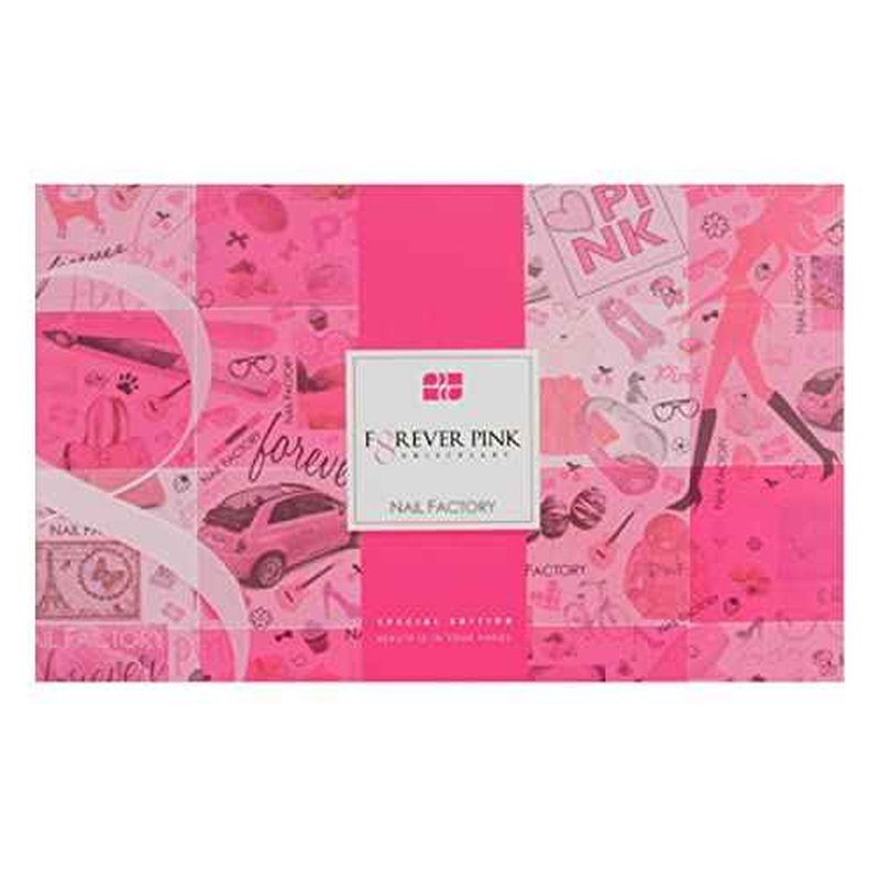 Nail Factory - Acrylic Powder Set Forever Pink Collection, 15 Pink Colors Mixed Shapes Set Glitter Nail Sequins Powder Holographic, Professional Nail Art Cosmetic, 3.5 Gr. Each One.