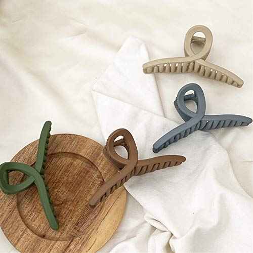 Big Matte Jaw Large Butterfly Hair Clips - No Slip Strong Hold Barrettes and Clamps, 4 Pcs for Christmas, Valentine's and Mother's Day Gifts